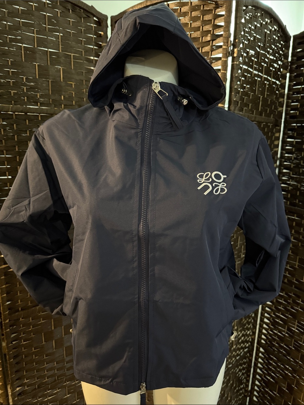 Hooded Windbreaker Jacket - Navy